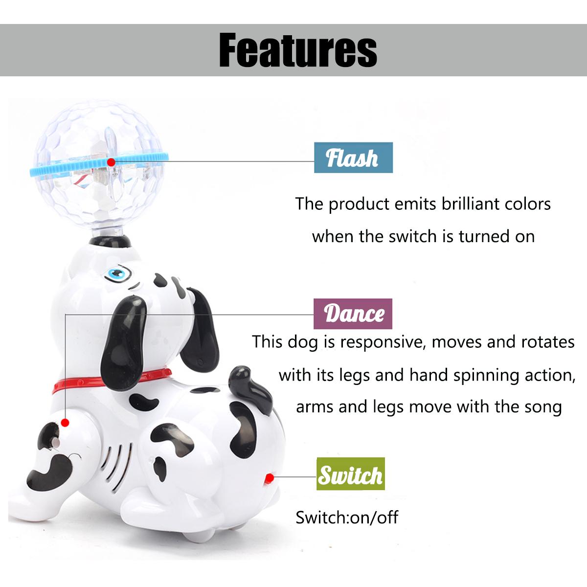 BATTERY OPERATED DOG WITH 3D LIGHT