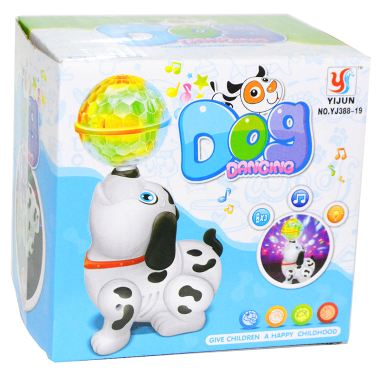 BATTERY OPERATED DOG WITH 3D LIGHT